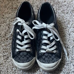 Coach Monochrome Lace-Up Sneakers Size 6